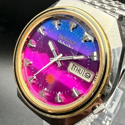 あるかんたーら Seiko Advan 7019-7300 Vintage JDM Prism Dial Pink Purple Blue