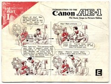 Canon AE-1 Instructions / Owner's Manual C-IE-A081L 1082D45 - Part 1 ONLY - 1980