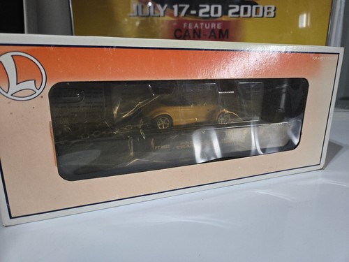 🔥Lionel Flatcar con Chrysler Plymouth Prowler amarillo #6-17522 | Zustand: New