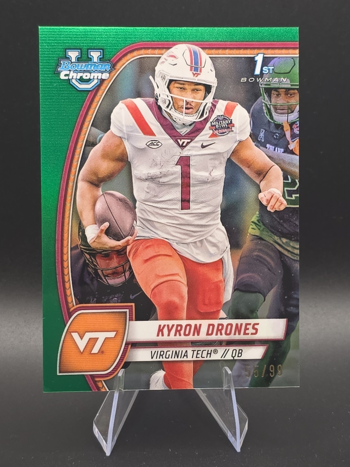 Kyron Drones 2024 Bowman University Chrome #119 Green Refractor /99 (RC)