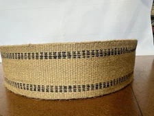Upholstery Jute Webbing 3.5" Wide -  Tape for Crafts & Furniture (Black Stripes)