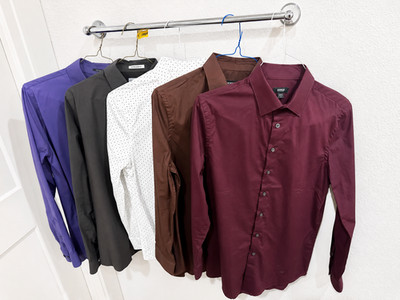 Set of 5 Express Men's Long Sleeve Dress Shirts | Extra Slim | Size Small