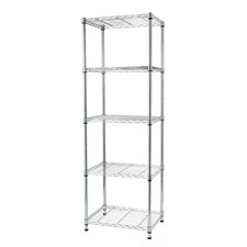 Silver 5-Tier Heavy Duty Steel Freestanding Garage Storage Shelving Unit 17.72