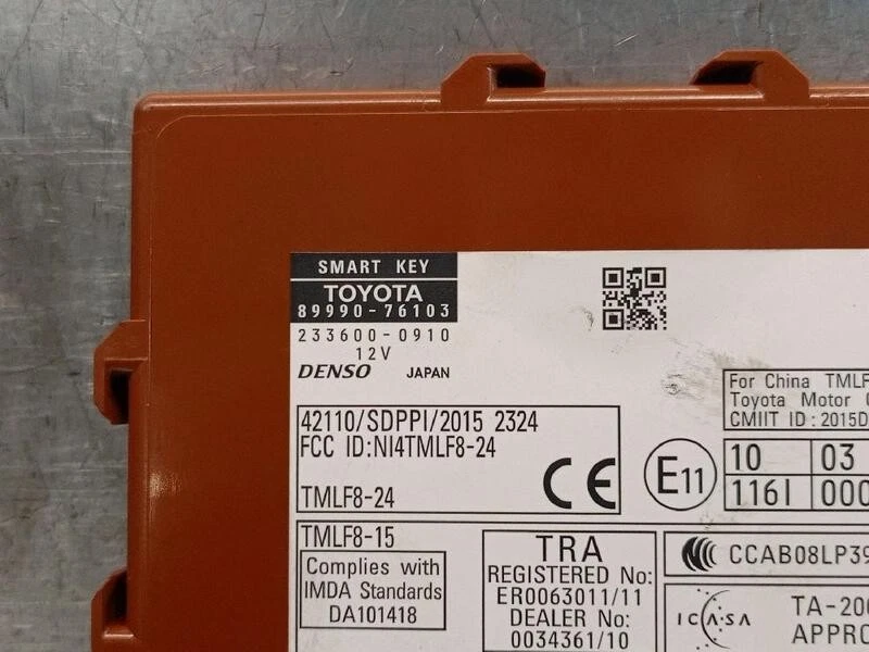 8999076103 modulo elettronico per LEXUS CT (ZWA10 ) 200H 2010 5586975 - Immagine 4 di 4