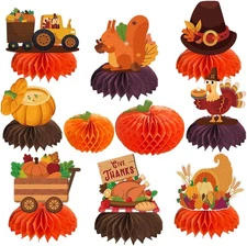 10Pcs Thanksgiving Centerpieces for Party Table Decorations, Double-sided Autumn