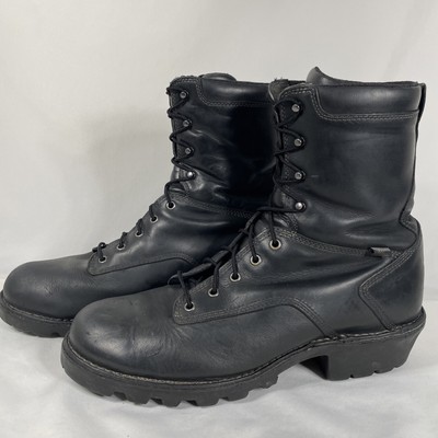 Danner Logger 8'' Leather Plain Toe Work Boots 15431 Waterporoof Black Mens 12 D