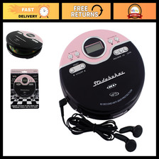 Joggable Personal CD/MP3 Player with FM Radio - Portable, Lightweight, Pink Bl