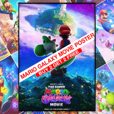 Super Mario Galaxy Movie Poster 2026 Retro Wall Art Poster Print Picture