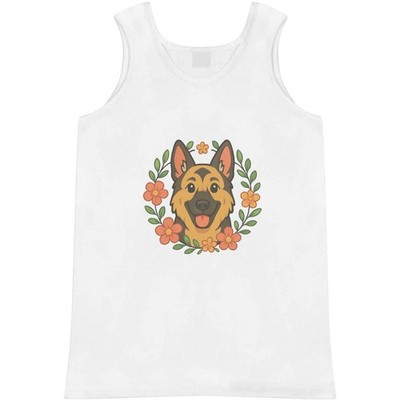 Trägershirt/Tanktop ''Deutscher Schäferhund Blumenkranz'' für Erwachsene (AV058120)