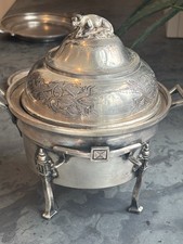 WM. Rogers Silver Plate Butter Serving Set (3pc) plus bonus dish/tray