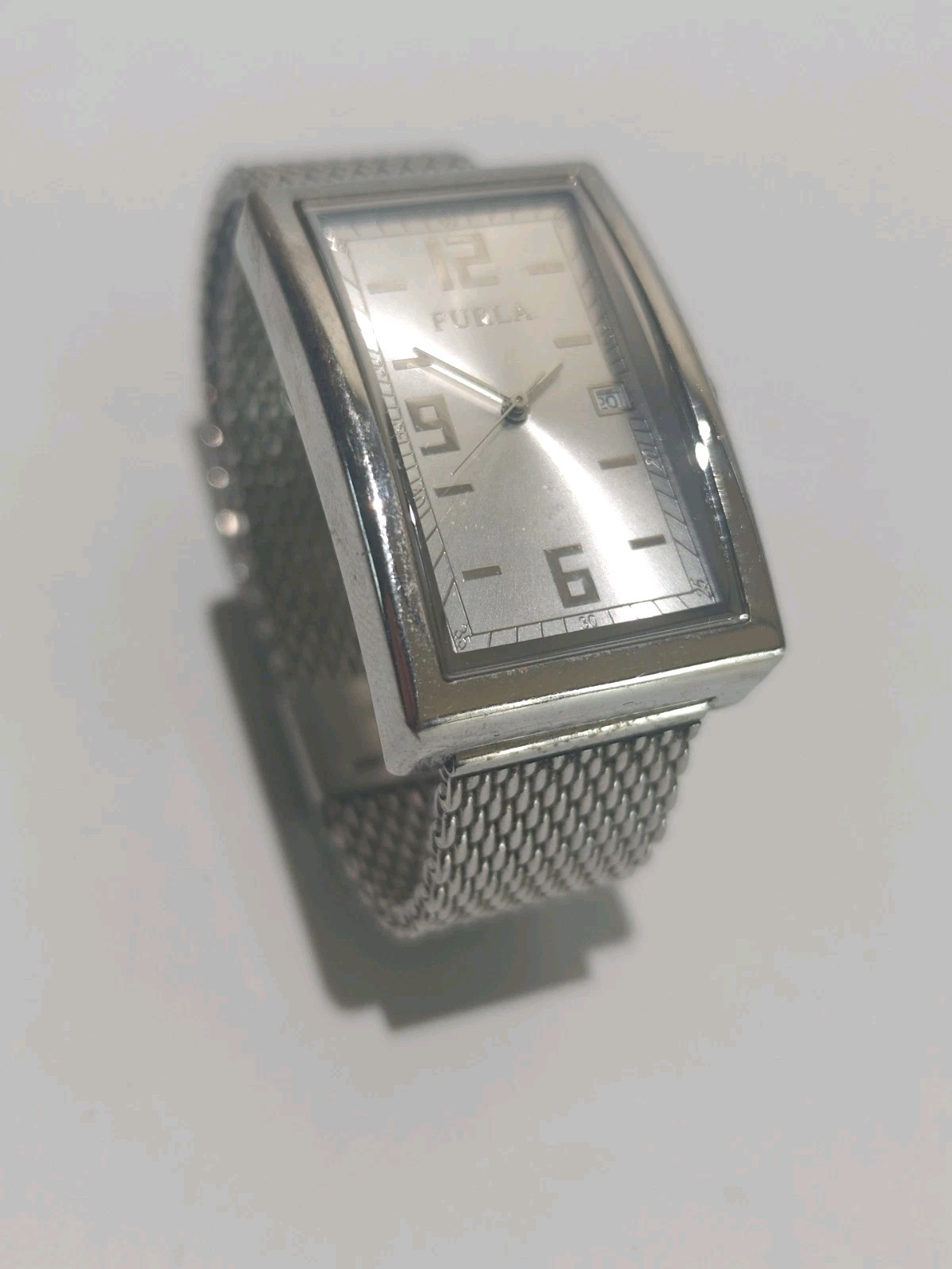 Furla Women's Silver Rectangular Analog Watch w/ … - image 3