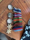 WW2 Mini Mounted Medals Original Genuine Items Military Issued 3n