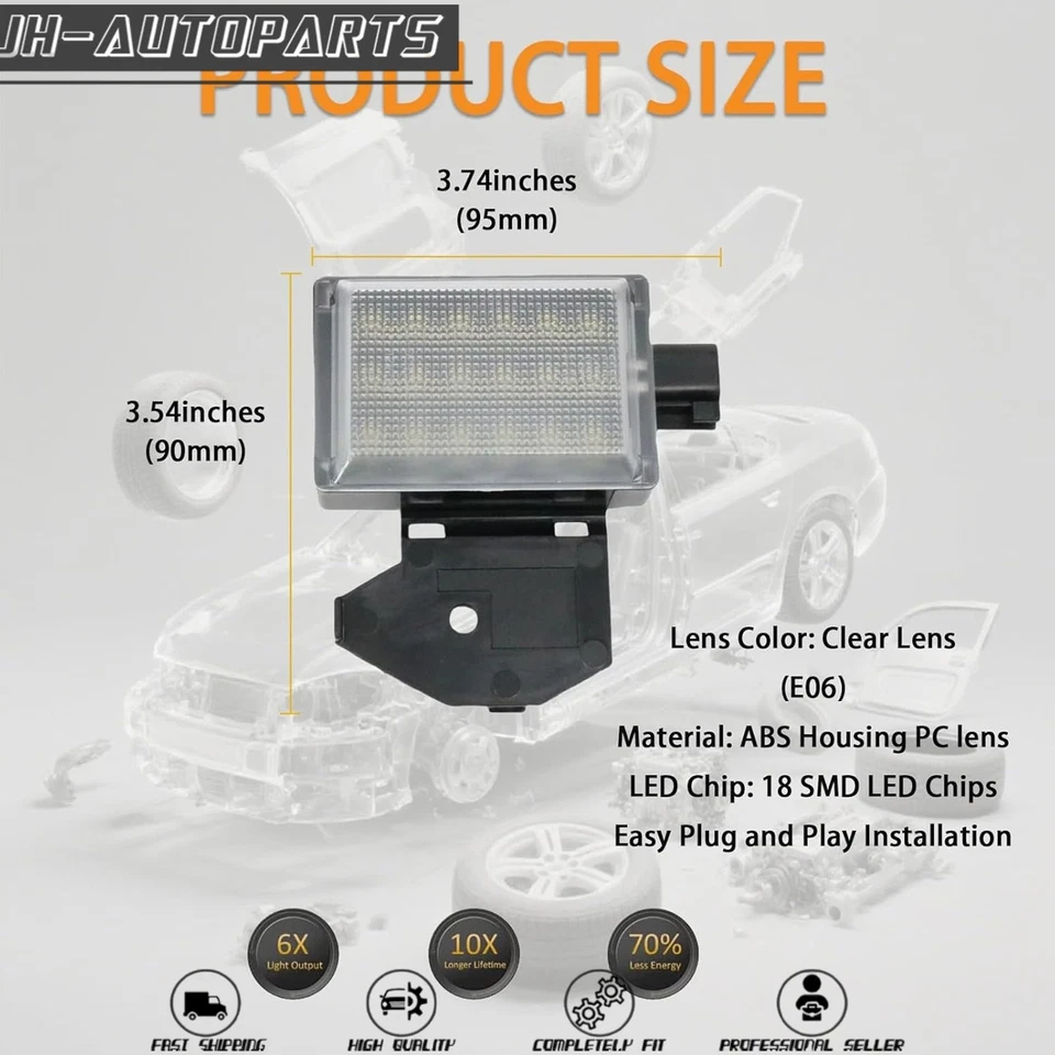 Lámpara de cortesía para capó para Dodge Ram 1500 2500 3500 4500 EE. UU. Foto 4 de 4