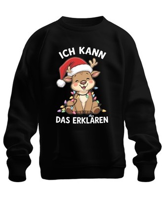 I Can Explain This Reindeer Christmas Lights Cute Funny Unisex Sweatsh