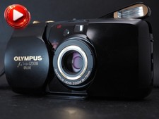 Olympus  mju Zoom Deluxe DLX Black Gold 35mm Film Camera From JAPAN J388