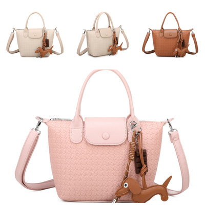 Damen Luxus Stil geflochten Kunstleder Handtasche Hochzeit Abend Schultertasche