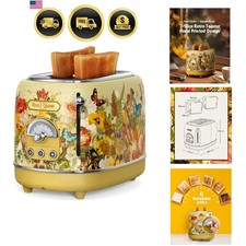 Versatile Floral 2-Slice Retro Toaster   Defr...