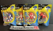 Sonic the Hedgehog x Goo Jit Zu Sonic Super Knuckles Tails Eggman 2.5" Lot of 4