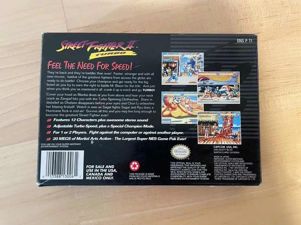 Street Fighter II 2 Turbo (1991, SNES Super Nintendo) Original, Complete CIB - Image 3 of 4