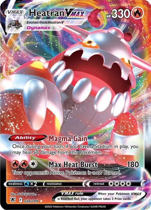 Heatran VMAX - 026/189 - Pokemon Astral Radiance Sword Shield Ultra Rare Card NM