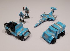 RARE 2001 Micromachines Military Action Blue/Silver Camo Complete Set 