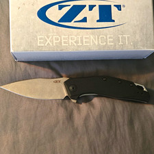 Zero Tolerance ZT 0357 Assisted Pocketknife CPM-20CV Drop Point G-10 Black