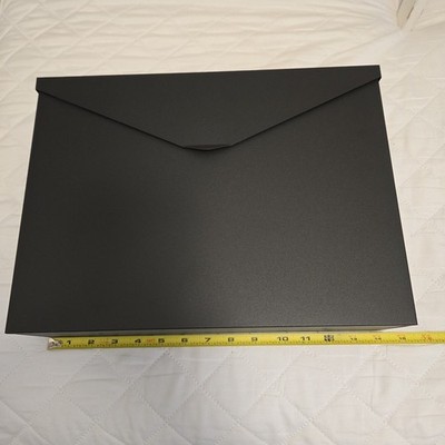 Mailbox Wall-Mount Large Capacity Galvanized Steel Black With Hardware