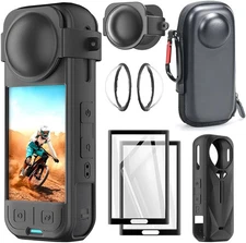 Camera Accessories Kit for Insta360 X5, Insta 360 X5 Premium Glass Lens Guard, S