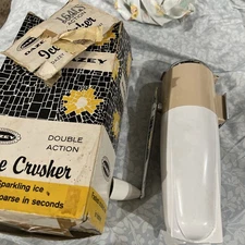 Vintage 1950's Dazey Rocket Ship/ Missile Ice Crusher with Box