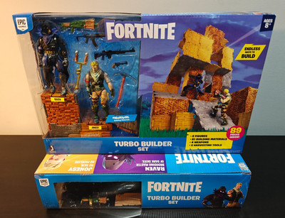 FORTNITE RAVEN & JONESY TURBO BUILDER SET - 2 FIGURES-89 PCS BRAND NEW JAZWARES!
