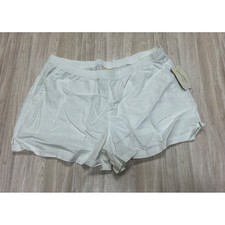 Universal Thread Womens White Linen Blend Elastic Waist Pull On Shorts Large NWT