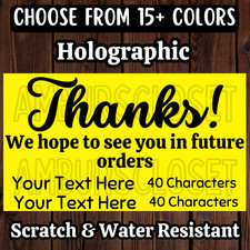 50 CUSTOM THANK YOU STICKERS SCRATCH RESISTANT 2.25" SEALS LABELS EBAY STORE