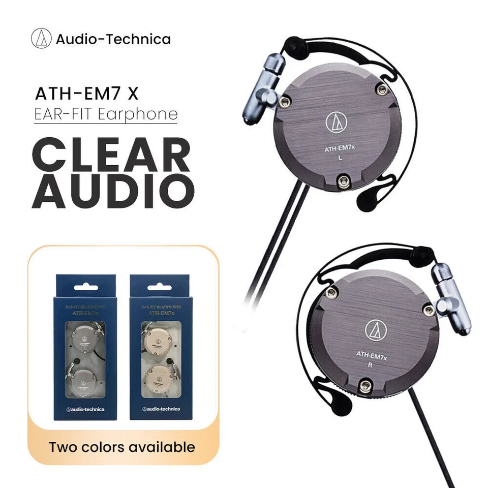 Auriculares con clip de aluminio ajustables originales Audio-Technica ATH-EM7X Foto 3 de 4