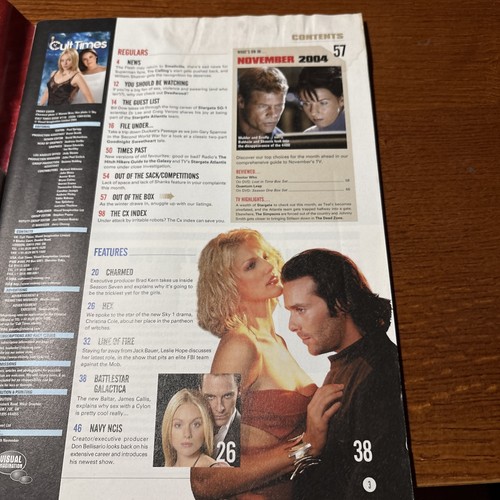 2004 CULT TIMES: Hex Christina Cole / Charmed Battlestar Galactica James Callis - Picture 2 of 8