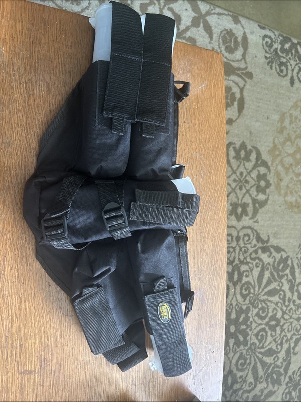 Wrek Paintball Harness W/4 Paintball Reload Plastic Canisters
