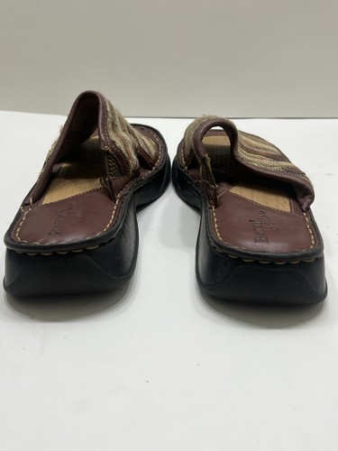 Born Women’s Drillers Brown Leather Slip On Sandal Size US Women’s 6 - Picture 3 of 4