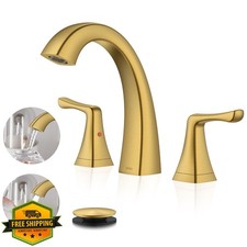 KENES Gold Bathroom Faucet 3 Hole 8 Inch