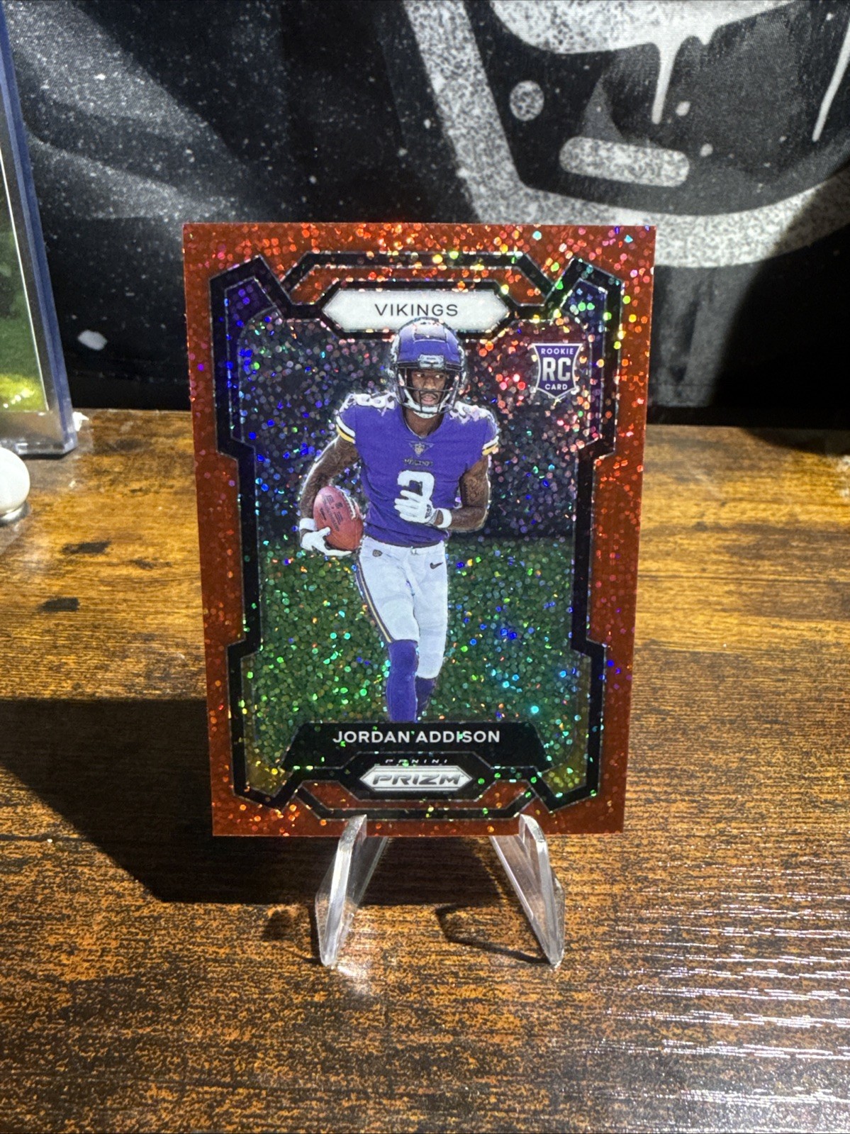 2023 Panini Prizm - Rookies Jordan Addison #368 Red Sparkle Prizm (RC)