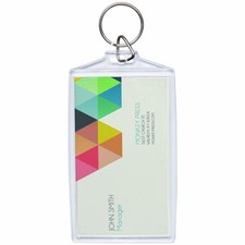 Acrylic Photo Snap-in Business Card Size Key Chain - Pack of 25