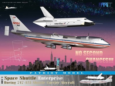 NASA 747-100 SCA N905NA & Space Shuttle Enterprise Patriot Model 1
