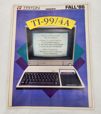 TI-99/4A Fall 1986 Triton Products Vintage Computer Software Catalog