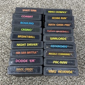 Atari 2600 System Bundle with Console 18 Games Joystick Paddles and More LOT