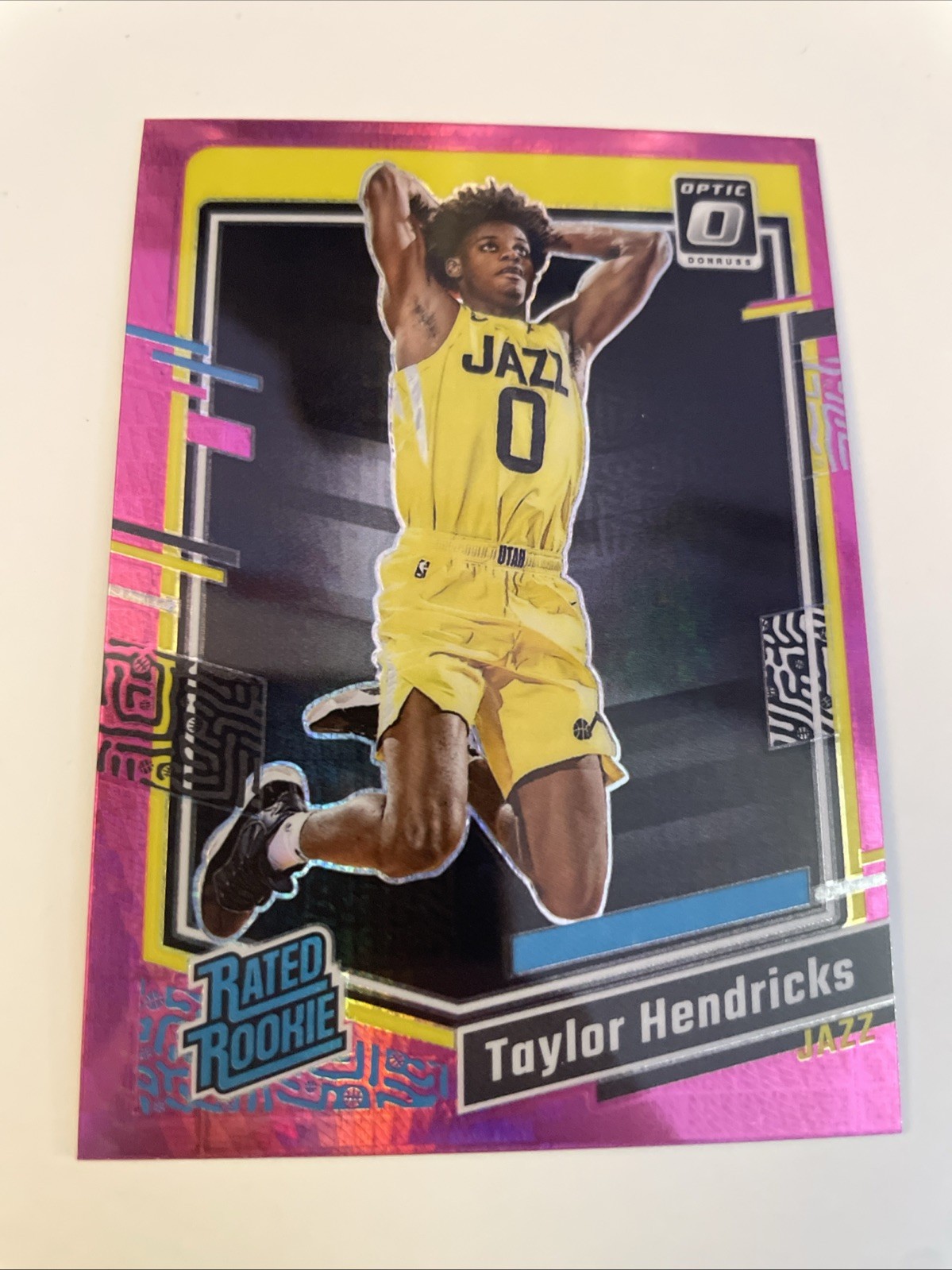 2023-24 Donruss Optic Taylor Hendricks Rated Rookie Pink Hyper Prizm #233 Jazz