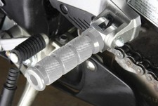 BikeTek Alloy Round Sports Motorcycle Footpegs Yamaha Rider Chrome