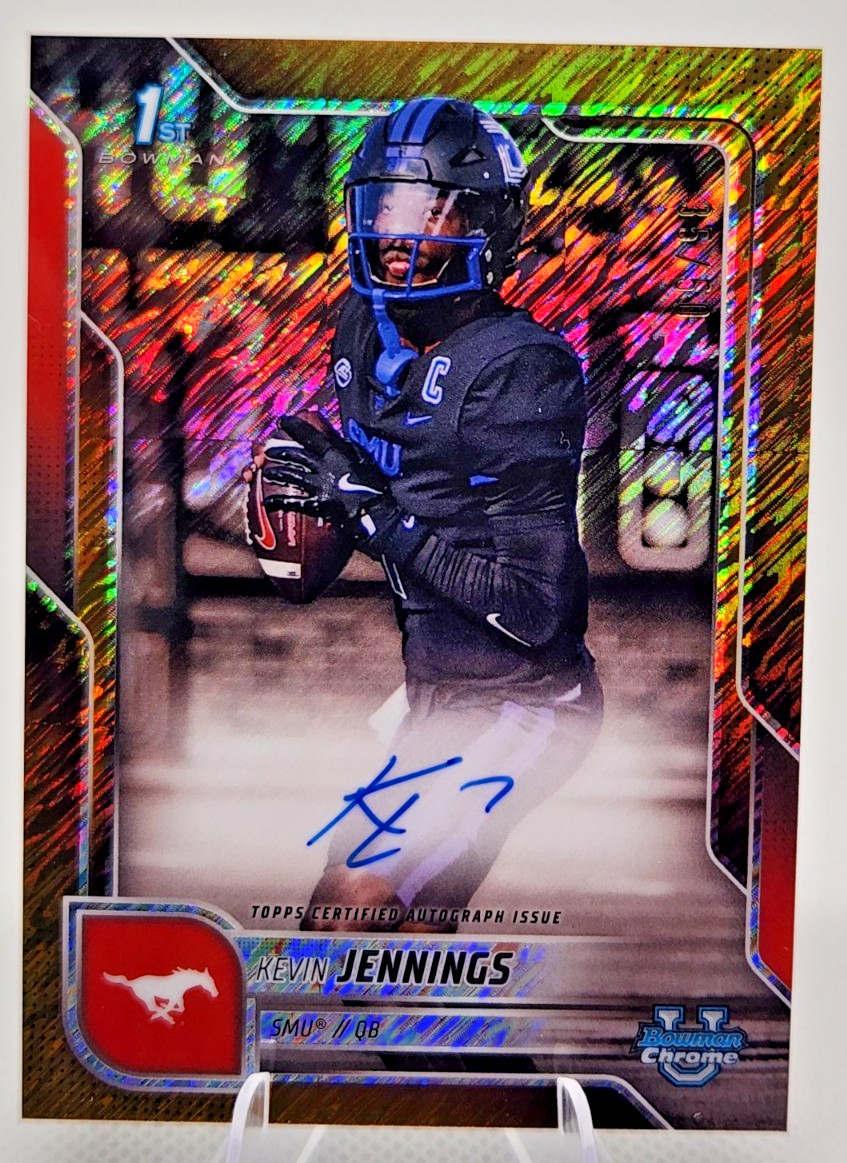 2025 Bowman Chrome U Kevin Jennings 1st Auto Gold Shimmer Refractor 35/50