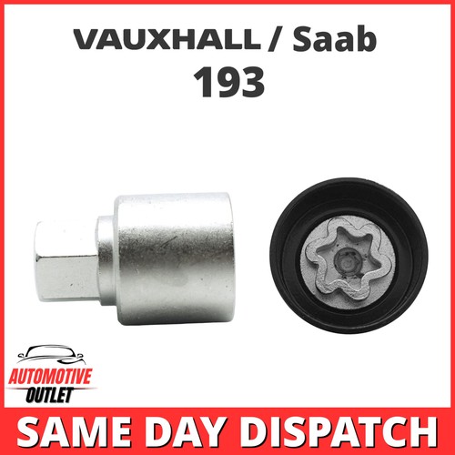 MASTER LOCKING WHEEL SECURITY NUT BOLT REMOVER KEY SOCKET 193P FOR VAUXHALL SAAB