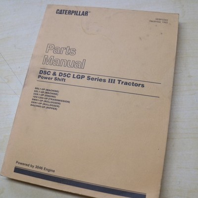 CAT CATERPILLAR D5C Tractor Dozer Crawler Spare Parts Catalog Manual book lgp 3