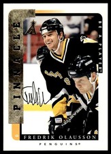 1996-97 Pinnacle Be a Player Autographs Fredrik Olausson Auto Pittsburgh