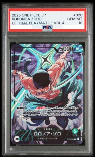 Roronoa Zoro (Official Playmat Limited Edition Vol.4) graded PSA 10 for sale on eBay