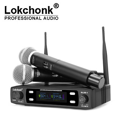 Professionelles Funk Mikrofonsystem Zweikanal UHF Festfrequenz kabellos